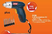 Ryobi 4.8V Screwdriver Kit CS1480-Per Kit