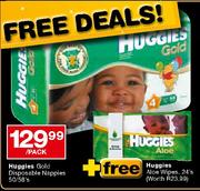 Huggies Gold Disposable Nappies-50/58's per pack