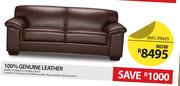 100% Genuine Leather Bobby 2 Division Leather Couch