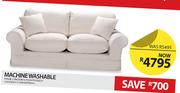 Machine Washable Fergie 2 Division Slipcover Couch