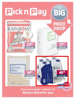 Pick n Pay Eastern Cape : The Big Price Drop (22 Jan - 3 Feb 2013), page 1