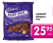 Cadbury Whispers-200g Each