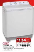 Defy Twin Tub Washing Machine-7.5kg