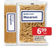 Pnp No Name Spaghetti Or Macaroni-500 g Each