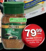 Jacobs Kronung Gewone/Matige Koffie-200gm Elk