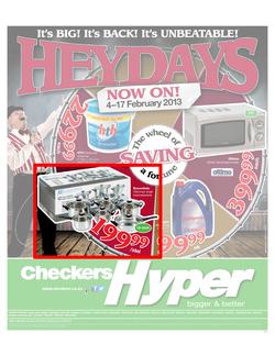 Checkers Hyper Gauteng : Heydays (4 Feb - 17 Feb 2013), page 1