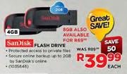 SanDisk Flash Drive-4GB Each
