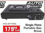  Auto Kraft Single Plate Portable Gas Stove-Each