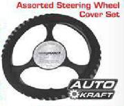 Auto Kraft Carbon Assorted Steering Wheel Cover Set-Per Set
