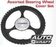 Auto Kraft Neoprene Assorted Steering Wheel Cover Set-Per Set