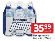 Bonaqua Pump Bottle-6 x 750ml Per Pack