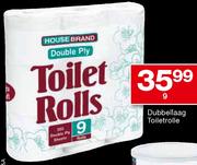Housebrand Dubbellaag Toiletrolle-9's