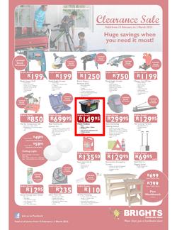 Brights Hardware : Clearance Sale (15 Feb - 2 Mar 2013), page 1