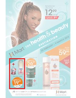 Jet Mart : The Health & Beauty Destination (25 Feb - 9 Mar 2013), page 1