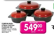 Cordon Bleu Cast Iron Cookware Set-6 Piece-Per Set