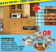 Smart Buy 2 Piece Kitchen Scheme + Vinyl Flooring Pack Or 7 Piece Cookware Set