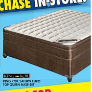 King Koil Saturn Euro Top Queen Base Set