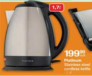 Platinum Stainless Steel Cordless Kettle-1.7L Each