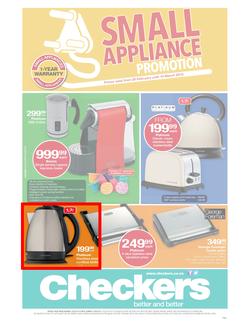 Checkers Eastern Cape : Small Appliance Promotion (25 Feb - 10 Mar 2013), page 1