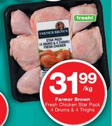 Farmer Brown Fresh Chicken Star Pack 4 Drums & 4 Thighs-Per Kg