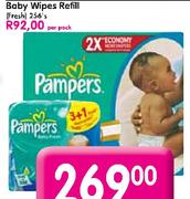 Pampers Baby Wipes Refill (Fresh)-256's Per Pack
