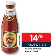 All Gold Tomoto Sauce-700ml Each