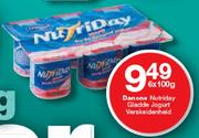 Danone Nutriday Gladde Joghurt Verskeidenheid-6x100g