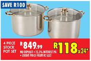 4 Piece Stock Pot Set