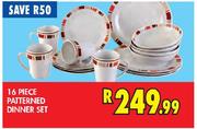 16 Piece Patterned Dinner Set