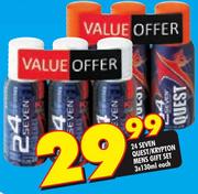 24 Seven Quest/Krypton Mens Gift Set-3x130Ml Each