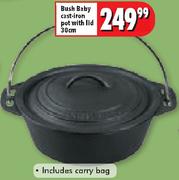 Bush Baby Cast-Iron Potj With Lid 30cm