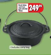 Bush Baby Cast-Iron Pot With Lid-30cm