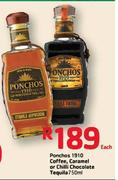 Ponchos 1910 Coffee, Caramel Or Chilli Chocolate Tequila-750ml Each