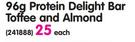 USN 96g Protein Delight Bar Toffee And Almond-Each