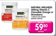 Natural Wellness 300mg Vitamin C Chewable Orange Or Strawberry-Each