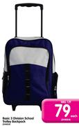 Basic 3 Division School Tralley Backpack