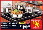 Gourmet Gold 7-Piece Belly Pot Set MK11