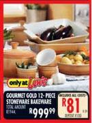 Gourmet Gold 12-Piece Stoneware Bakeware