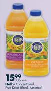 Hall's Concentrated Fruit Drink Blend Assorted-1.25ltr Each