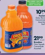 Brookes Oros Squash Concentrate Assorted-2L  Each