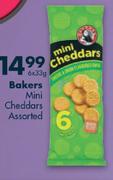 Bakers Mini Cheddars Assorted-6x33G Per Pack