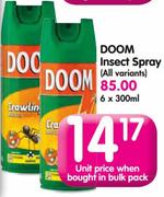 Doom Insect Spray (All Variants)-6x300ml