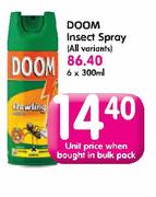 Doom Insect Spray(All Variants)-6x300ml