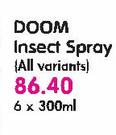 Doom Insect Spray(All Variants)-6X300ml