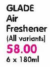 Glade Air Freshener(All Variants)-6X180ml 