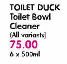 Toilet Duck Toilet Bowl Cleaner(All Variants)-6X500ml