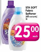 Sta Soft Fabric Softener(All Variants)-2L Each