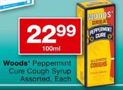 Woods' Peppermint Cure Cough Syrup-100ml Each