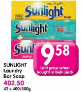 Sunlight Laundry Bar Soap-42x400/500g