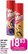 Mr Min Wood Specific Polish (All Variants)-6x275ml